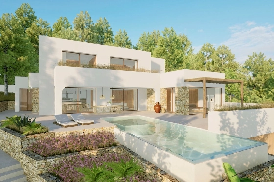 Villa in Moraira(Pla de Mar) zu verkaufen, Wohnfläche 1070 m², Grundstück 903 m², 4 Schlafzimmer, 4 Badezimmer, Pool, ref.: CA-H-1751-AMBI-1