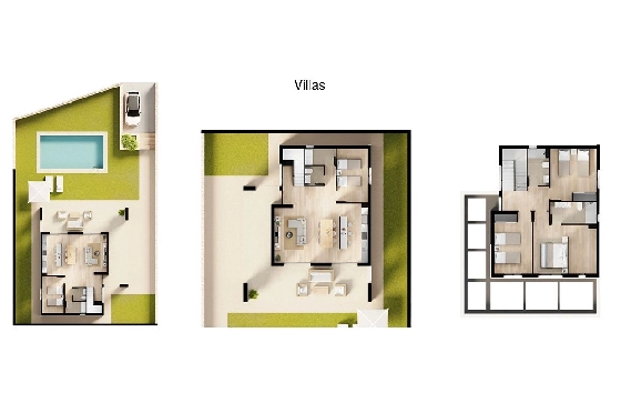 Villa in Finestrat zu verkaufen, Wohnfläche 183 m², Zustand Erstbezug, Klimaanlage, Grundstück 384 m², 4 Schlafzimmer, 2 Badezimmer, ref.: HA-FIN-380-E01-15