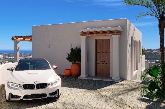 Villa in Pedreguer(Monte Solana I) zu verkaufen, Wohnfläche 252 m², Baujahr 2025, Klimaanlage, Grundstück 608 m², 3 Schlafzimmer, 2 Badezimmer, Pool, ref.: UM-UV-SERPIS-6