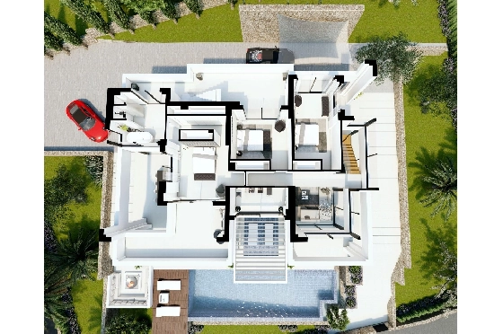 Villa in Benissa(La Fustera) zu verkaufen, Wohnfläche 615 m², Baujahr 2023, Klimaanlage, Grundstück 1347 m², 4 Schlafzimmer, 3 Badezimmer, Pool, ref.: BI-BE.H-902-21