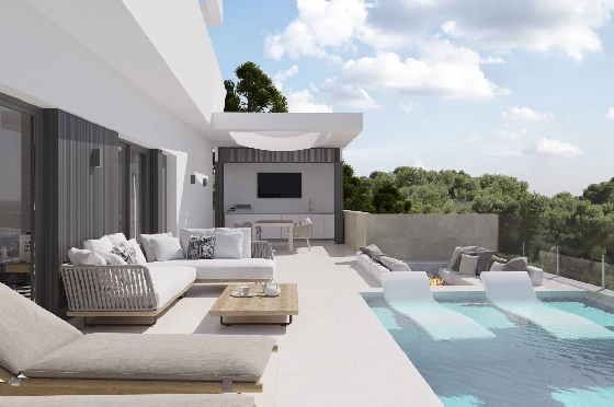 Villa in Moraira(Paichi) zu verkaufen, Wohnfläche 282 m², Klimaanlage, Grundstück 450 m², 4 Schlafzimmer, 4 Badezimmer, ref.: BP-4372MOR-3