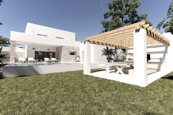 Villa in Moraira zu verkaufen, Wohnfläche 190 m², Klimaanlage, Grundstück 800 m², 4 Schlafzimmer, 4 Badezimmer, Pool, ref.: BI-MT.H-792-1