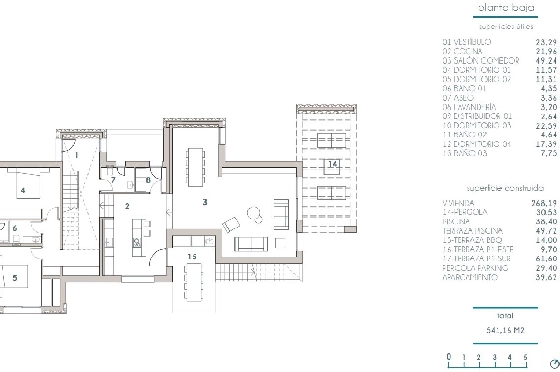 Villa in Moraira zu verkaufen, Wohnfläche 268 m², Klimaanlage, Grundstück 800 m², 4 Schlafzimmer, 3 Badezimmer, Pool, ref.: BI-MT.H-793-12