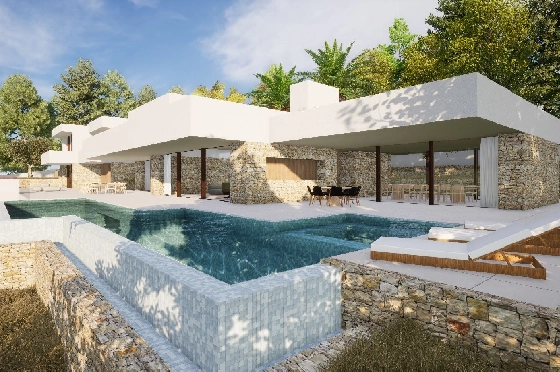 Villa in Moraira zu verkaufen, Wohnfläche 2264 m², Klimaanlage, Grundstück 2896 m², 6 Badezimmer, Pool, ref.: BI-MT.H-799-1