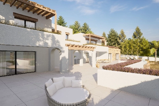 Villa in Moraira zu verkaufen, Wohnfläche 2264 m², Baujahr 2024, Klimaanlage, Grundstück 2896 m², 6 Schlafzimmer, 6 Badezimmer, Pool, ref.: BI-MT.H-800-3