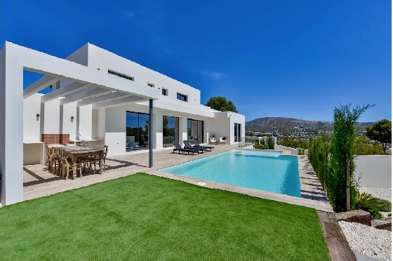 Villa in Moraira(La Sabatera) zu verkaufen, Wohnfläche 259 m², Klimaanlage, Grundstück 811 m², 4 Schlafzimmer, 3 Badezimmer, Pool, ref.: CA-H-1766-AMBI-1