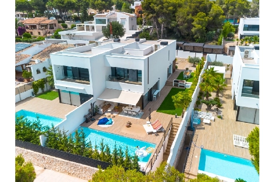 Villa in Moraira(La Cometa) zu verkaufen, Klimaanlage, Grundstück 500 m², 4 Schlafzimmer, 3 Badezimmer, Pool, ref.: CA-H-1769-AMBI-1