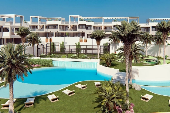 Penthouse Apartment in Torrevieja zu verkaufen, Wohnfläche 179 m², Zustand Erstbezug, 2 Schlafzimmer, 2 Badezimmer, Pool, ref.: HA-TON-221-A02-17