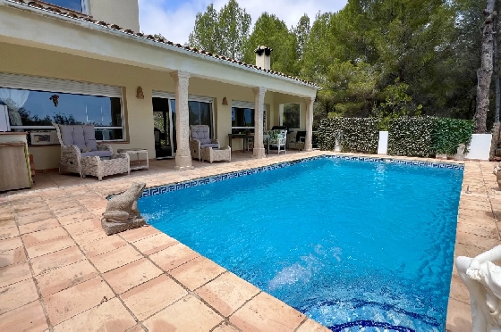 Villa in Denia-La Sella zu verkaufen, Wohnfläche 250 m², Baujahr 1997, Zustand gepflegt, + Zentralheizung, Klimaanlage, Grundstück 6652 m², 4 Schlafzimmer, 3 Badezimmer, Pool, ref.: FK-0724-3