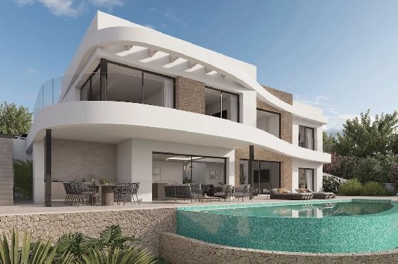 Villa in Moraira(La Sabatera) zu verkaufen, Wohnfläche 185 m², Klimaanlage, Grundstück 801 m², 4 Schlafzimmer, 4 Badezimmer, Pool, ref.: CA-H-1786-AMB-3