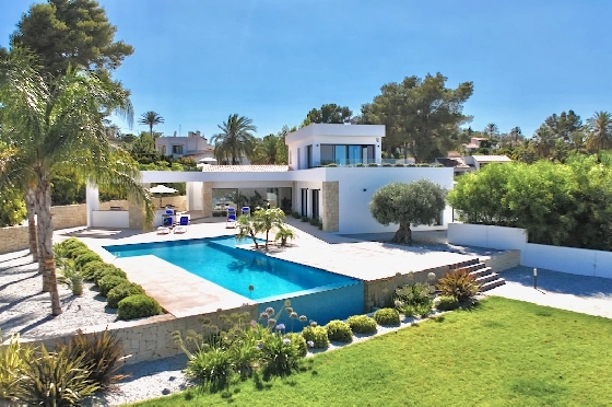 Villa in Javea(Pinosol) zu verkaufen, Wohnfläche 260 m², Zustand Erstbezug, + Fussbodenheizung, Klimaanlage, Grundstück 1866 m², 4 Schlafzimmer, 3 Badezimmer, Pool, ref.: CA-H-1790-AMBE-1