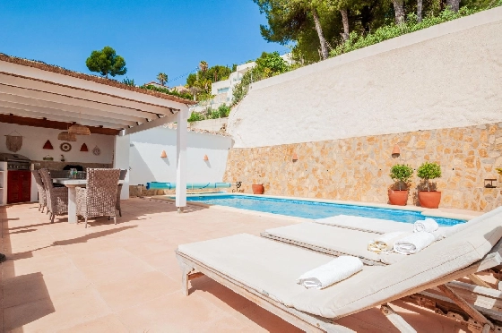 Villa in Moraira(Benimeit) zu verkaufen, Wohnfläche 168 m², Klimaanlage, 3 Schlafzimmer, 3 Badezimmer, Pool, ref.: COB-3467-10535-17