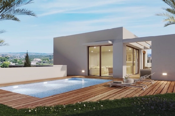 Villa in Javea(Villes del vent) zu verkaufen, Wohnfläche 170 m², Klimaanlage, Grundstück 1000 m², 3 Schlafzimmer, 2 Badezimmer, Pool, ref.: CA-H-1799-AMBI-1