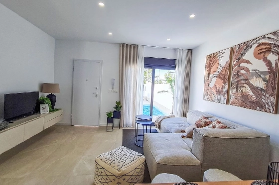 Reihenhaus in San Pedro del Pinatar zu verkaufen, Wohnfläche 157 m², Zustand Erstbezug, Grundstück 92 m², 3 Schlafzimmer, 2 Badezimmer, Pool, ref.: HA-SAN-115-R01-7