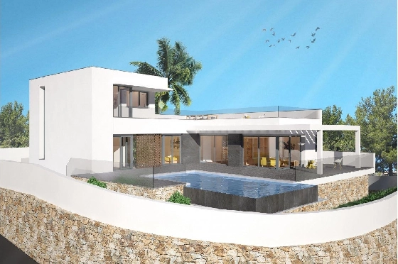 Villa in Moraira zu verkaufen, Wohnfläche 415 m², Baujahr 2016, Klimaanlage, Grundstück 817 m², 3 Schlafzimmer, 2 Badezimmer, Pool, ref.: AM-10898DA-10