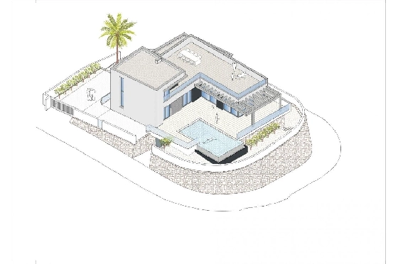 Villa in Moraira zu verkaufen, Wohnfläche 415 m², Baujahr 2016, Klimaanlage, Grundstück 817 m², 3 Schlafzimmer, 2 Badezimmer, Pool, ref.: AM-10898DA-14