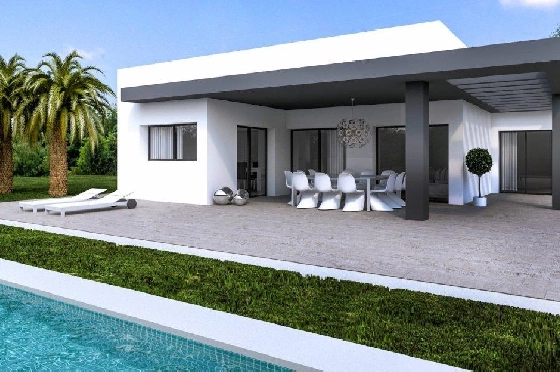 Villa in Pedreguer zu verkaufen, Wohnfläche 92 m², Baujahr 2025, Klimaanlage, Grundstück 725 m², 2 Schlafzimmer, 2 Badezimmer, Pool, ref.: AM-11102DA-1