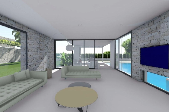 Villa in Calpe zu verkaufen, Wohnfläche 370 m², Baujahr 2019, Klimaanlage, Grundstück 1252 m², 4 Schlafzimmer, 4 Badezimmer, Pool, ref.: AM-11348DA-11