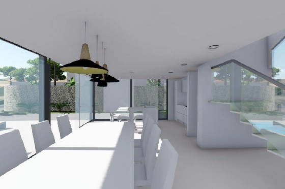 Villa in Calpe zu verkaufen, Wohnfläche 370 m², Baujahr 2019, Klimaanlage, Grundstück 1252 m², 4 Schlafzimmer, 4 Badezimmer, Pool, ref.: AM-11348DA-14