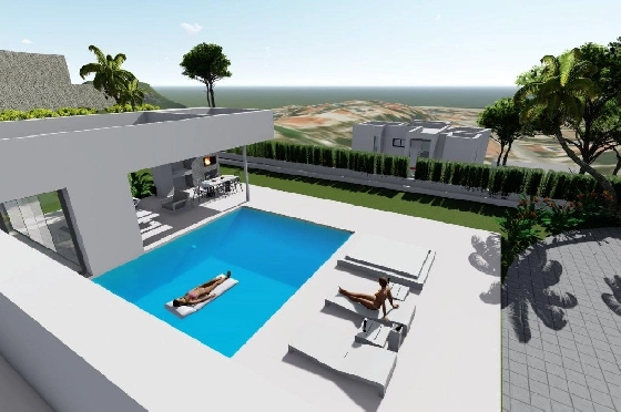 Villa in Calpe zu verkaufen, Wohnfläche 370 m², Baujahr 2019, Klimaanlage, Grundstück 1252 m², 4 Schlafzimmer, 4 Badezimmer, Pool, ref.: AM-11348DA-5