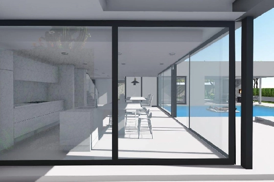 Villa in Calpe zu verkaufen, Wohnfläche 370 m², Baujahr 2019, Klimaanlage, Grundstück 1252 m², 4 Schlafzimmer, 4 Badezimmer, Pool, ref.: AM-11348DA-9