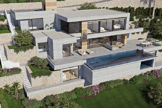 Villa in Benissa zu verkaufen, Wohnfläche 474 m², Baujahr 2021, Klimaanlage, Grundstück 1565 m², 4 Schlafzimmer, 4 Badezimmer, Pool, ref.: AM-11597DA-6