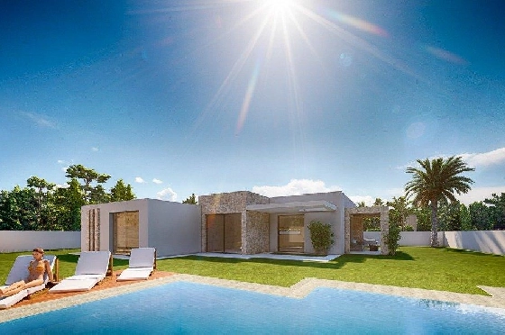 Villa in Benissa zu verkaufen, Wohnfläche 164 m², Baujahr 2021, Klimaanlage, Grundstück 1001 m², 3 Schlafzimmer, 2 Badezimmer, Pool, ref.: AM-11607DA-4