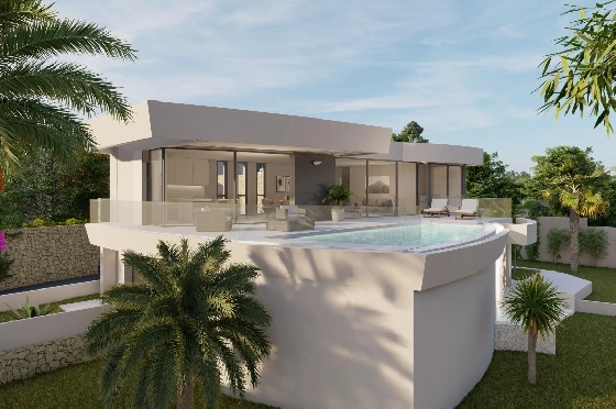 Villa in Calpe zu verkaufen, Wohnfläche 273 m², Baujahr 2022, Klimaanlage, Grundstück 805 m², 4 Schlafzimmer, 4 Badezimmer, Pool, ref.: AM-11772DA-1