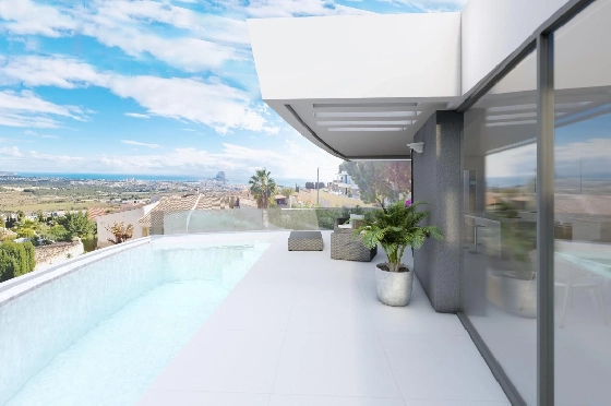 Villa in Calpe zu verkaufen, Wohnfläche 273 m², Baujahr 2022, Klimaanlage, Grundstück 805 m², 4 Schlafzimmer, 4 Badezimmer, Pool, ref.: AM-11772DA-5