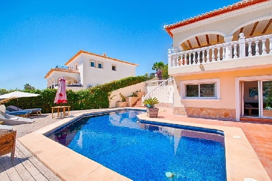 Villa in Moraira zu verkaufen, Wohnfläche 270 m², Baujahr 2007, Klimaanlage, Grundstück 797 m², 4 Schlafzimmer, 3 Badezimmer, Pool, ref.: AM-11778DA-4