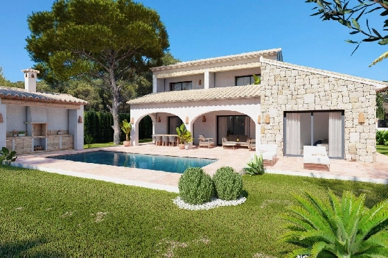 Villa in Javea zu verkaufen, Wohnfläche 180 m², Baujahr 2023, Klimaanlage, Grundstück 1005 m², 3 Schlafzimmer, 2 Badezimmer, Pool, ref.: AM-11845DA-2