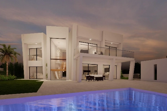 Villa in Moraira zu verkaufen, Wohnfläche 365 m², Baujahr 2023, Klimaanlage, Grundstück 967 m², 4 Schlafzimmer, 4 Badezimmer, Pool, ref.: AM-11867DA-1