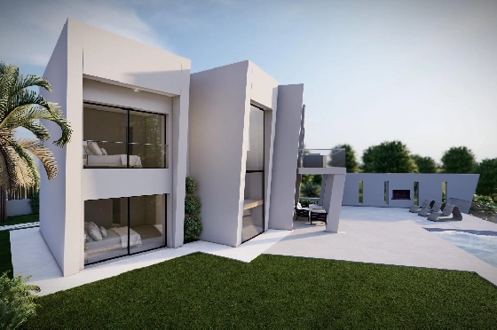 Villa in Moraira zu verkaufen, Wohnfläche 365 m², Baujahr 2023, Klimaanlage, Grundstück 967 m², 4 Schlafzimmer, 4 Badezimmer, Pool, ref.: AM-11867DA-11