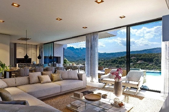 Villa in Calpe zu verkaufen, Wohnfläche 209 m², Baujahr 2024, Klimaanlage, Grundstück 1000 m², 3 Schlafzimmer, 3 Badezimmer, Pool, ref.: AM-11967DA-4