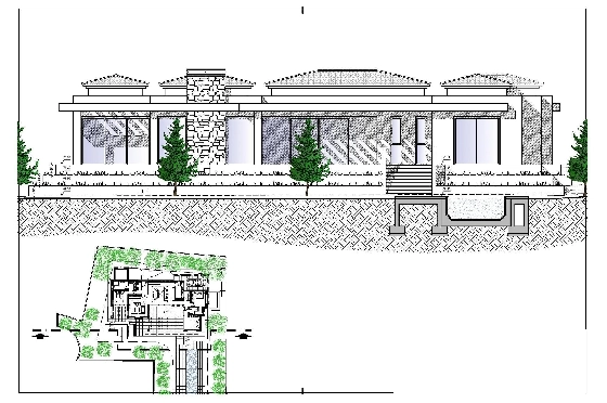 Villa in Javea zu verkaufen, Wohnfläche 420 m², Baujahr 2023, Klimaanlage, Grundstück 1741 m², 4 Schlafzimmer, 5 Badezimmer, Pool, ref.: AM-12003DA-11