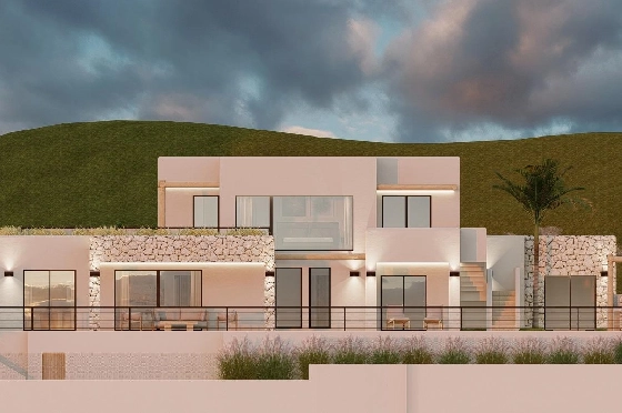 Villa in Moraira zu verkaufen, Wohnfläche 261 m², Baujahr 2023, Klimaanlage, Grundstück 810 m², 4 Schlafzimmer, 3 Badezimmer, Pool, ref.: AM-12027DA-4