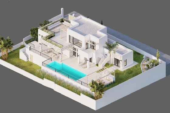 Villa in Moraira zu verkaufen, Wohnfläche 261 m², Baujahr 2023, Klimaanlage, Grundstück 810 m², 4 Schlafzimmer, 3 Badezimmer, Pool, ref.: AM-12027DA-5