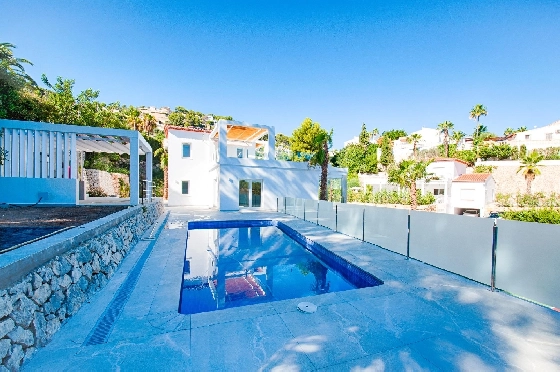 Villa in Moraira zu verkaufen, Wohnfläche 480 m², Baujahr 2023, Klimaanlage, Grundstück 1140 m², 3 Schlafzimmer, 3 Badezimmer, Pool, ref.: AM-12058DA-37