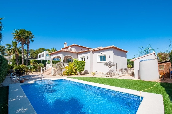 Villa in Moraira zu verkaufen, Wohnfläche 132 m², Baujahr 2006, Klimaanlage, Grundstück 803 m², 3 Schlafzimmer, 2 Badezimmer, Pool, ref.: AM-12189DR-4