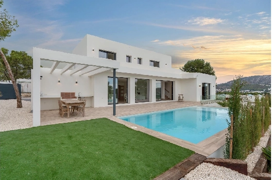 Villa in Moraira zu verkaufen, Wohnfläche 259 m², Baujahr 2024, Klimaanlage, Grundstück 800 m², 3 Schlafzimmer, 3 Badezimmer, Pool, ref.: AM-12206DR-4