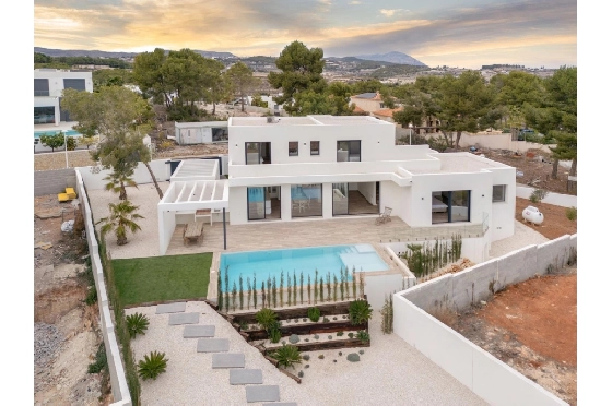 Villa in Moraira zu verkaufen, Wohnfläche 259 m², Baujahr 2024, Klimaanlage, Grundstück 800 m², 3 Schlafzimmer, 3 Badezimmer, Pool, ref.: AM-12206DR-50