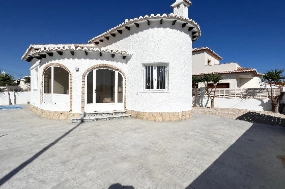 Villa in Els Poblets(Sorts de la mar 26A) zu verkaufen, Wohnfläche 80 m², Baujahr 1985, Zustand neuwertig, + KLIMA, Klimaanlage, Grundstück 303 m², 2 Schlafzimmer, 2 Badezimmer, Pool, ref.: AS-0824-1