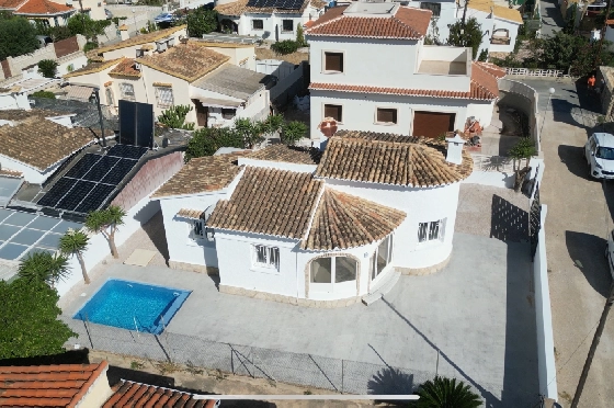 Villa in Els Poblets(Sorts de la mar 26A) zu verkaufen, Wohnfläche 80 m², Baujahr 1985, Zustand neuwertig, + KLIMA, Klimaanlage, Grundstück 303 m², 2 Schlafzimmer, 2 Badezimmer, Pool, ref.: AS-0824-5