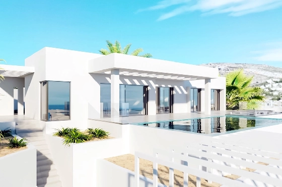 Villa in Moraira(Solpark) zu verkaufen, Wohnfläche 239 m², Klimaanlage, Grundstück 800 m², 3 Schlafzimmer, 2 Badezimmer, Pool, ref.: CA-H-1818-AMB-1