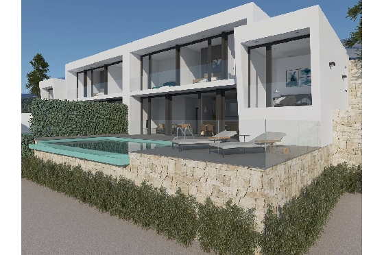 Villa in Moraira(Benimeit) zu verkaufen, Wohnfläche 178 m², Klimaanlage, Grundstück 508 m², 3 Schlafzimmer, 3 Badezimmer, Pool, ref.: CA-H-1820-AMB-1