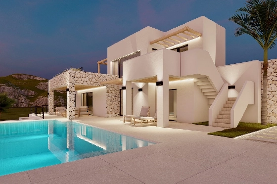 Villa in Moraira(Pinar del Advocat) zu verkaufen, Wohnfläche 265 m², Grundstück 810 m², 4 Schlafzimmer, 3 Badezimmer, Pool, ref.: CA-H-1822-AMBI-1