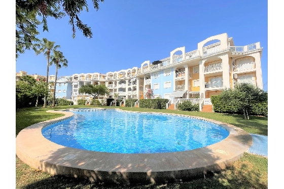 Apartment in Denia(Las Marinas) zur Ferienvermietung, Wohnfläche 90 m², Baujahr 2003, Zustand gepflegt, + Zentralheizung, Klimaanlage, 1 Schlafzimmer, 1 Badezimmer, Pool, ref.: T-0318-1